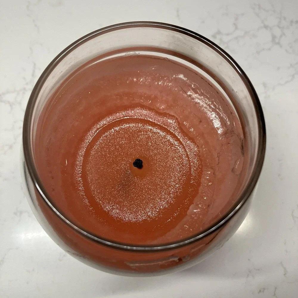 Vtg Yankee Candle Blackband Juicy Grapefruit Housewarmer 22oz Pink Retired